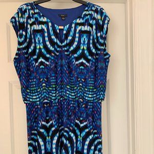 R&K Large sleeveless Blue/Multi Dress